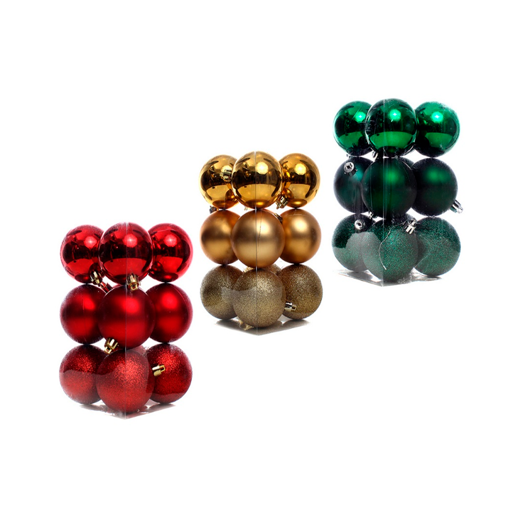 JUEGO DE 12 ESFERA PVC 5CM (831-XB005-MZL) MULTICOLOR ESCARCHA
