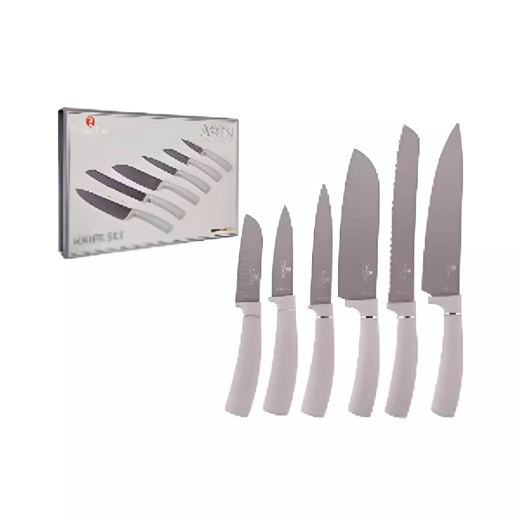 CUCHILLOS 6PZAS 716-BH2882 GRIS/PLATEADO