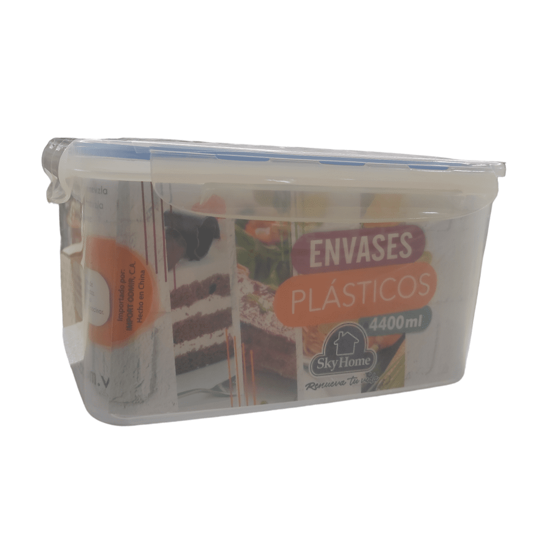 ENVASE PLASTICO SKY HOME RECTANGULAR DE 4400 ML-12 / LK 2018