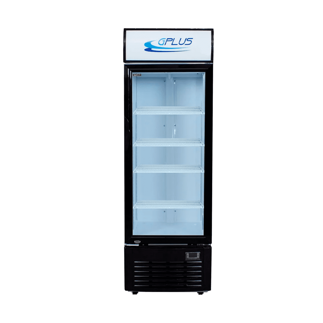REFRIGERADOR EXHIBIDOR G.PLUS GP-NEV1F REF 3697 9 PIES S/E NEGRO/BLANCO 110V