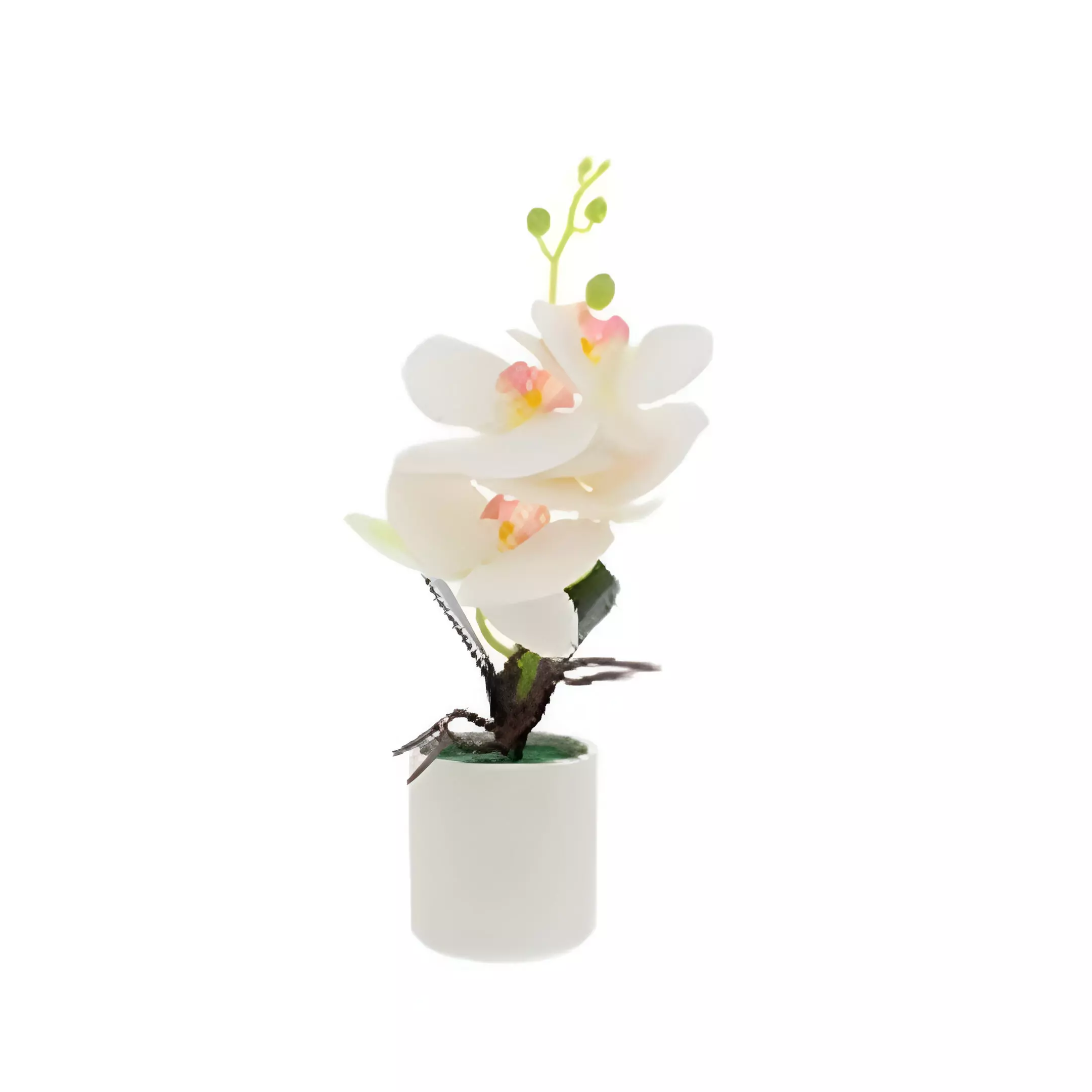 FLOR ARTIFICIAL 35 CM 718-37677 BLANCO/DORADO