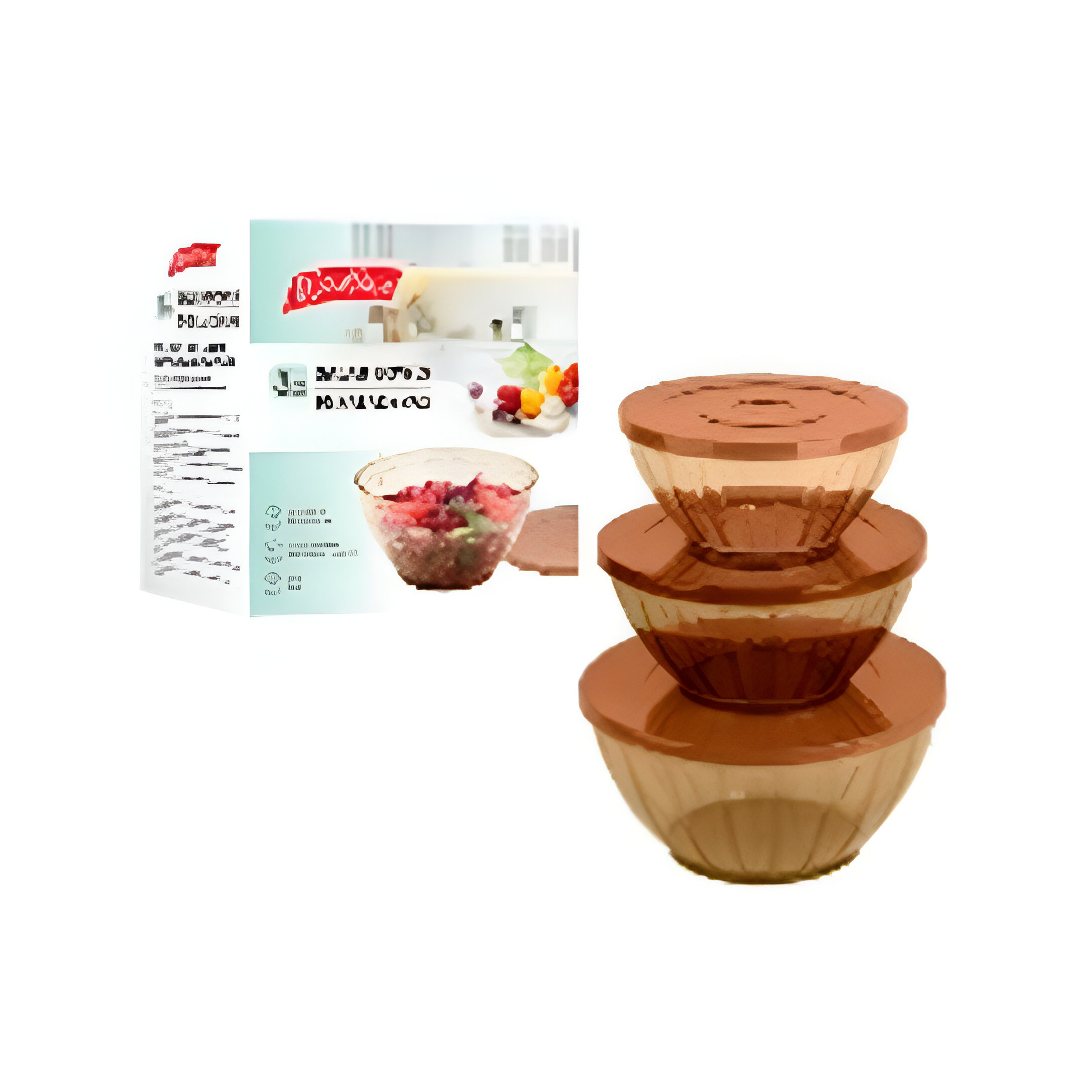 ENSALADERA 3PZAS 1500/2500/3500ML 723-05561 CHOCOLATE