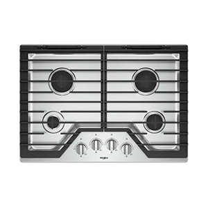 TOPE 30" WHIRLPOOL WCG55US0HS 4 QUEMADORES A GAS ACERO INOX