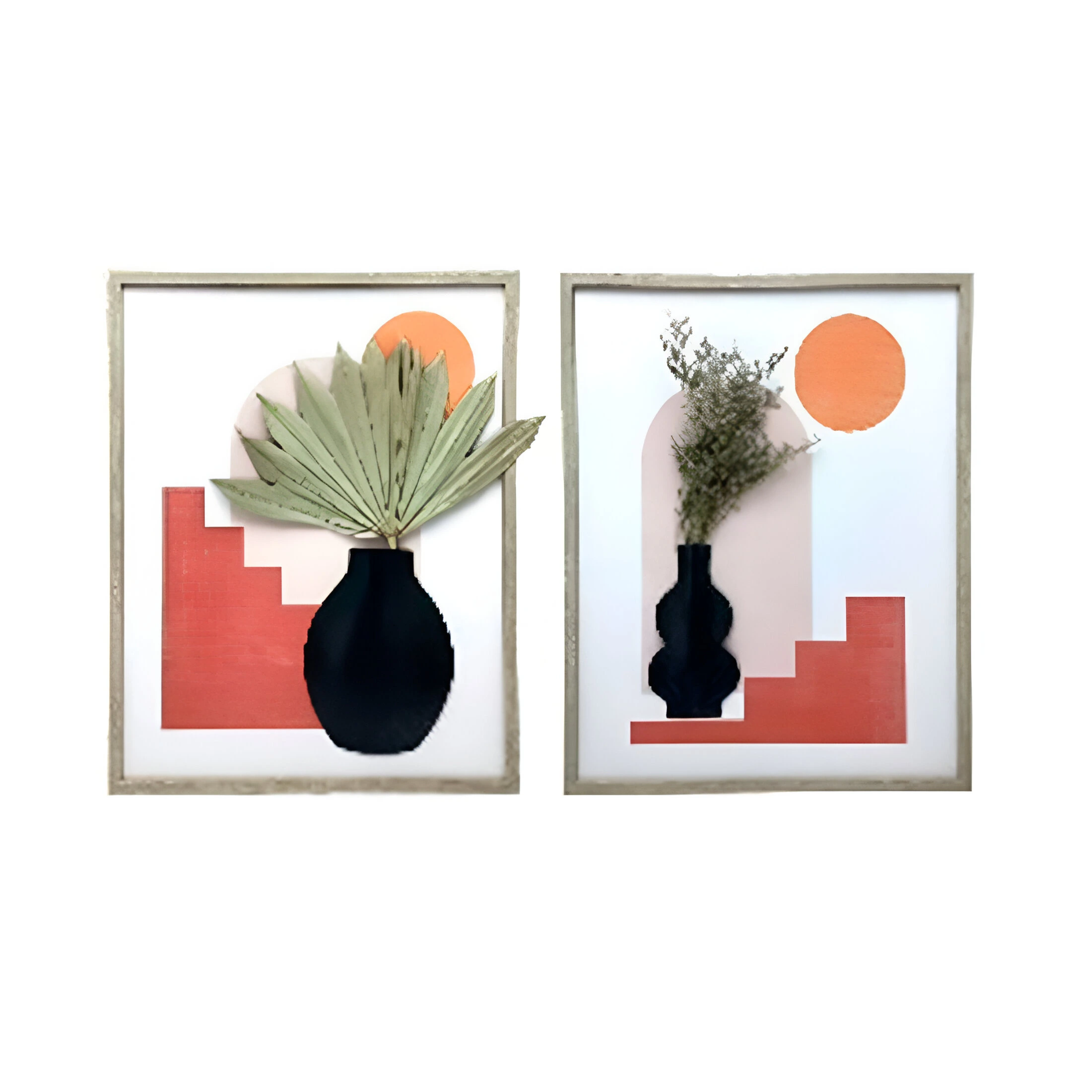 CUADRO 3D 40X50X1.8CM 754-05820 ANARANJADO/NEGRO/CREMA