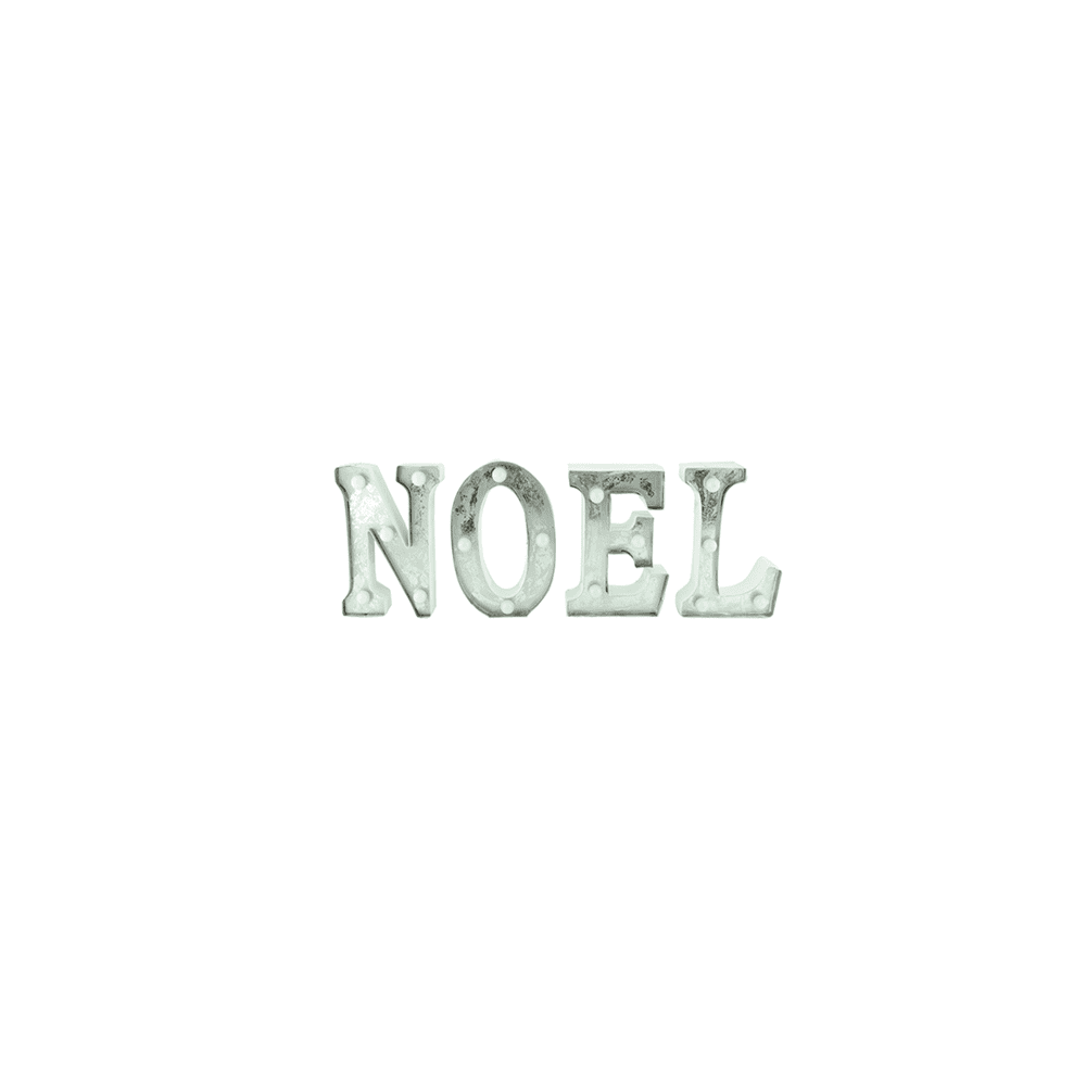 ADORNO NOEL CON LED 3.5X15CM  (833-XMBC-178032A) PLATEADO
