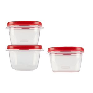 SET DE 3 RECIPIENTES CON TAPA REDON 2145837 7J00 RUBBERMAID 473 ML