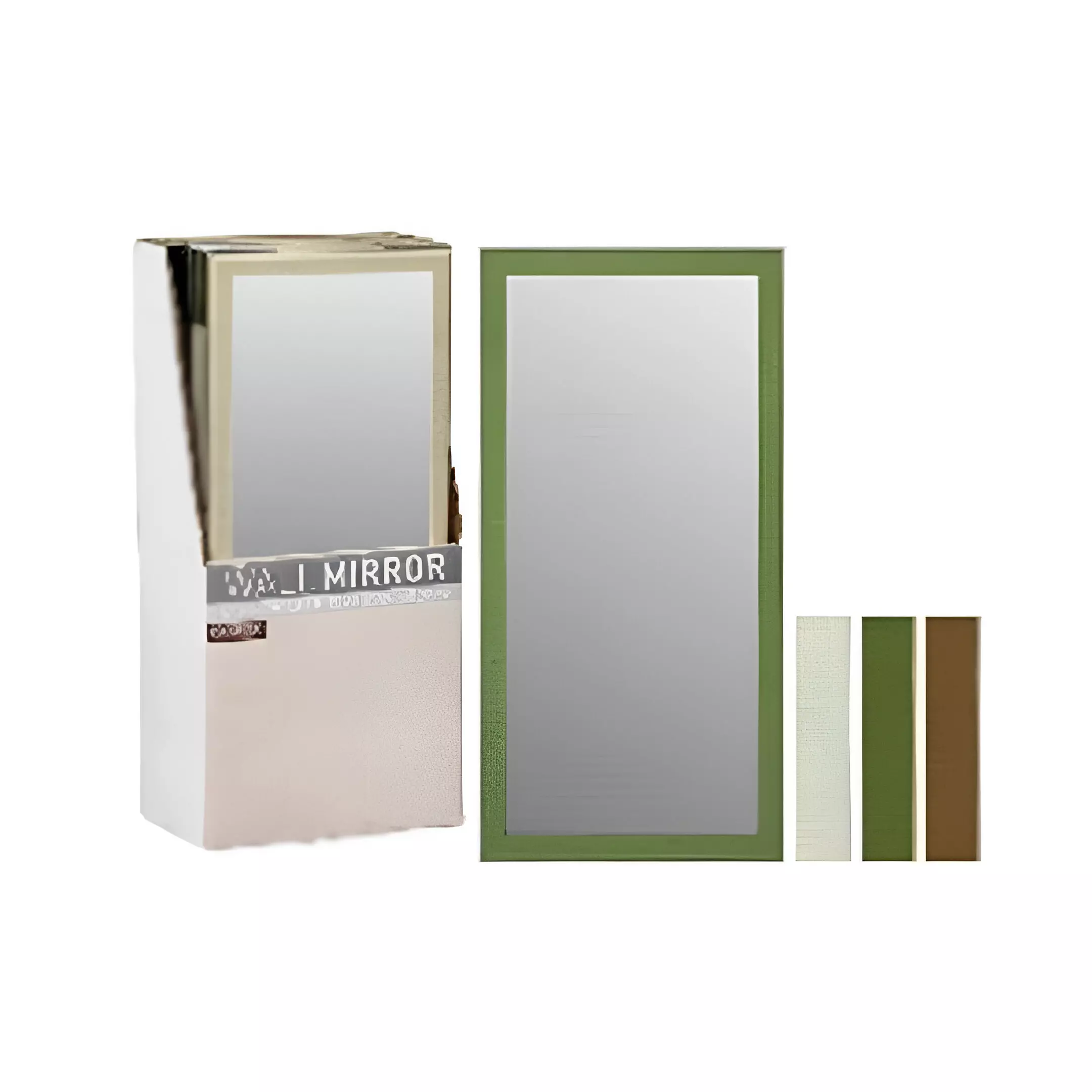 ESPEJO DE PARED 30X90CM 729-2403819 CHOCOLATE,VERDE,CREMA